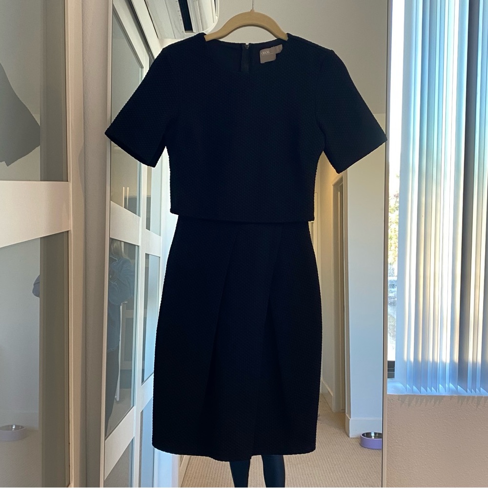 ASOS Textured Overlay Crop Top Midi Dress | Size 0 | Never Worn